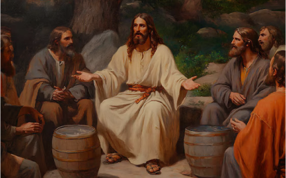 Jesus with disciples