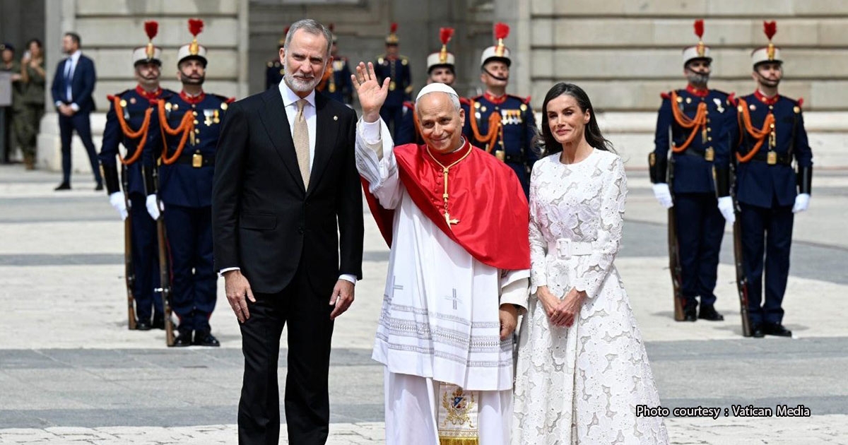 Pope Leo XIV Meets King Felipe VI and Queen Letizia During Official Visit to Spain